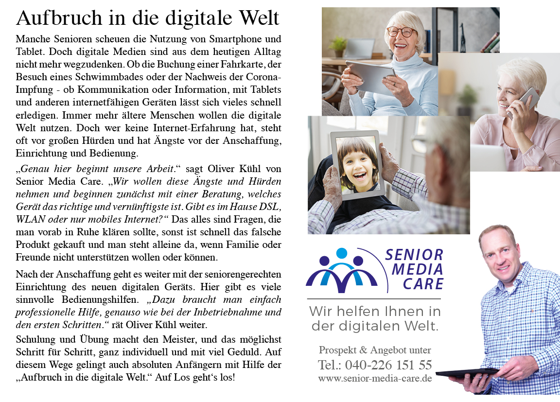 Bericht Senior Media Care Welt und Welt am Sonntag